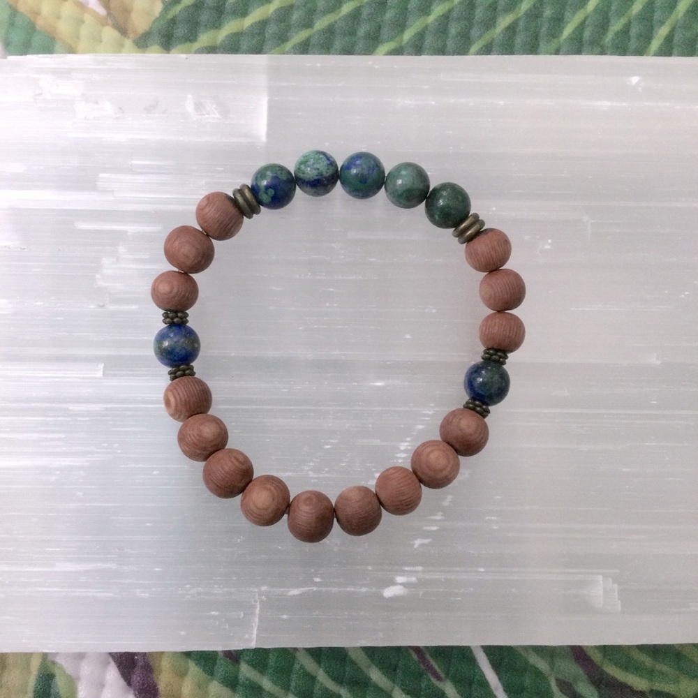 Chrysocolla/Rosewood Gemstone Bracelet